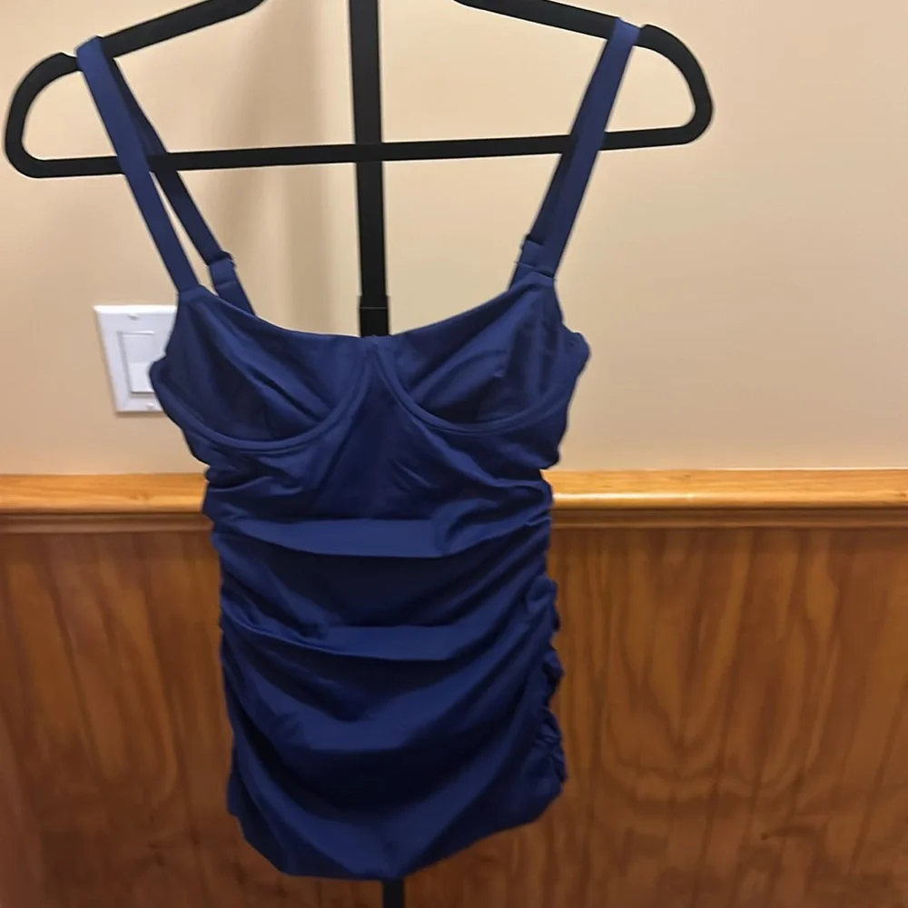 SKIMS SHAPING SWIM Ruched One Piece in Midnight NEW
